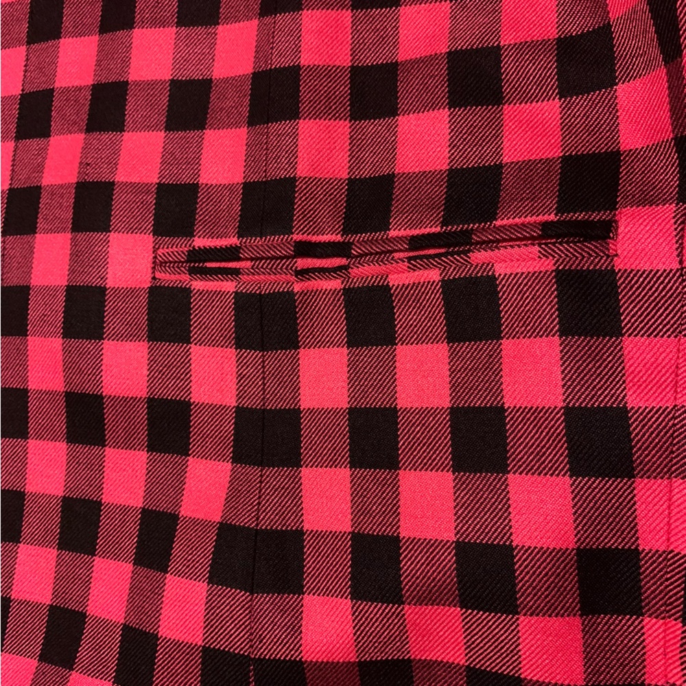 NWOT Jones New York Pink and Black Plaid Blazer - Picture 5 of 8